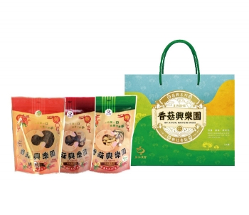 【新社農會】香菇興樂園禮盒組 3入/盒 (口味隨機:原味、黑胡椒、芥末、辣味)