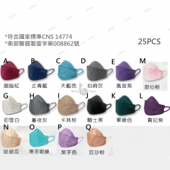 【新品上市!!!】防疫首選 台灣製醫療級4D魚型立體口罩-成人款 (素色系列)
