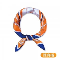 【H&H】台灣墨綠玉能量絲巾 雅典橘